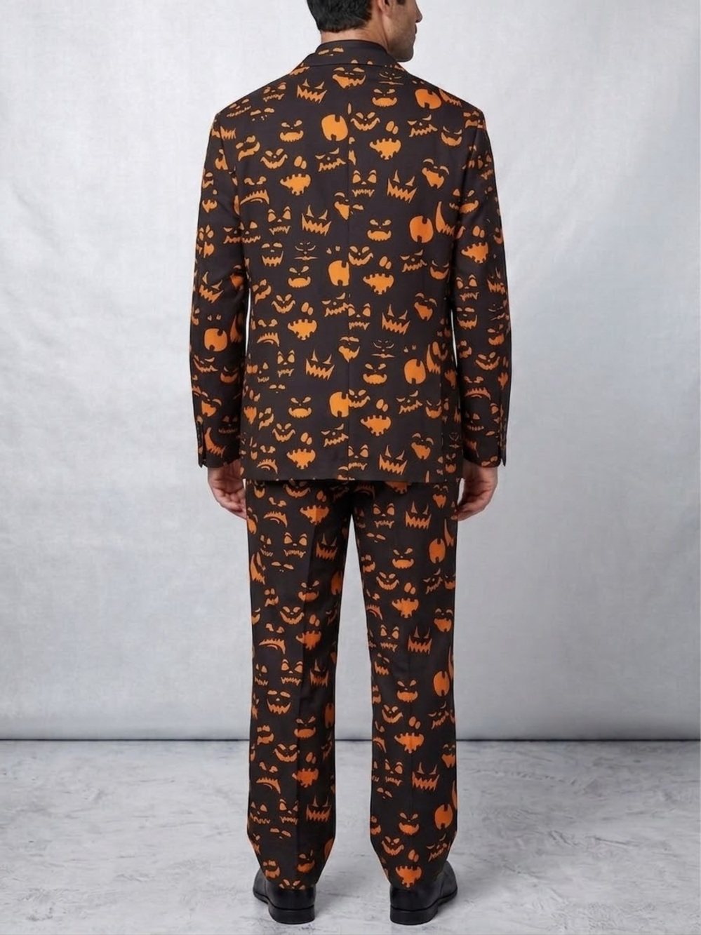 Braveman Mens Halloween Pumpkin Suit Jacket Pants 42R 36W Jack O Novelty Large